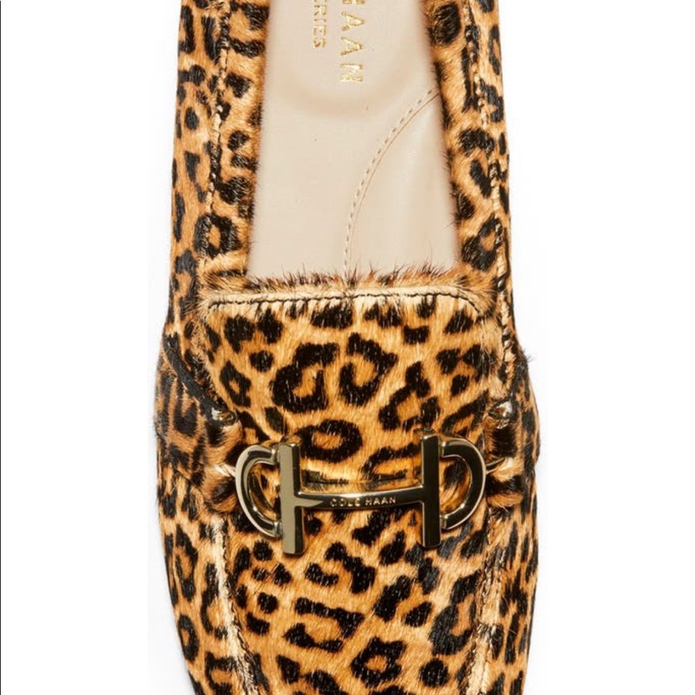 NWT Cole Haan Modern Classics Loafer ( Women) Printed Ocelot Calf Hair - Picture 6 of 13